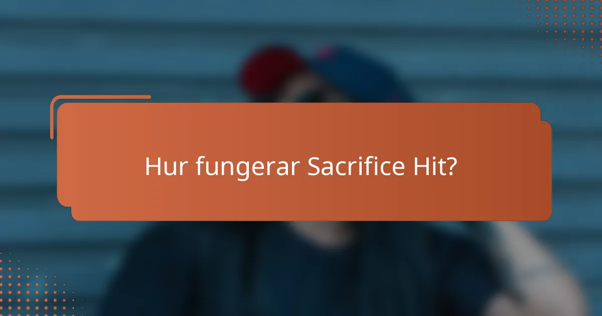 Hur fungerar Sacrifice Hit?