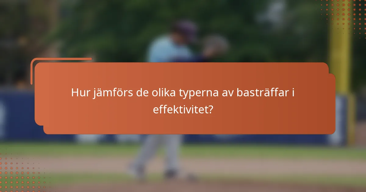 Hur jämförs de olika typerna av basträffar i effektivitet?