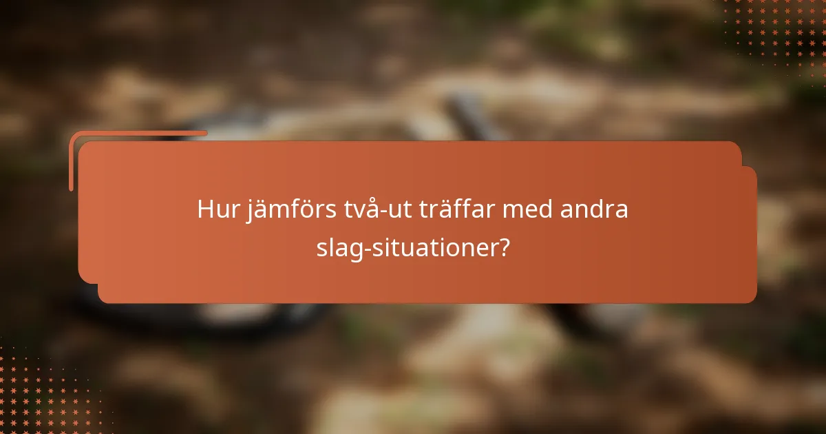 Hur jämförs två-ut träffar med andra slag-situationer?