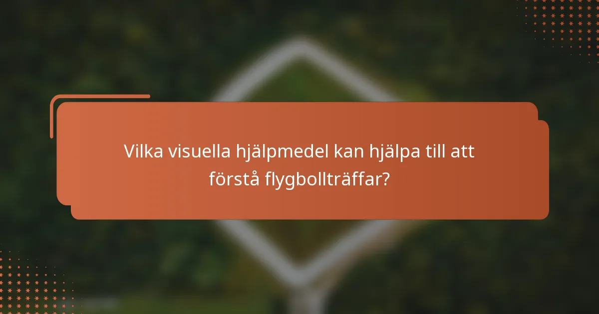 Vilka visuella hjälpmedel kan hjälpa till att förstå flygbollträffar?